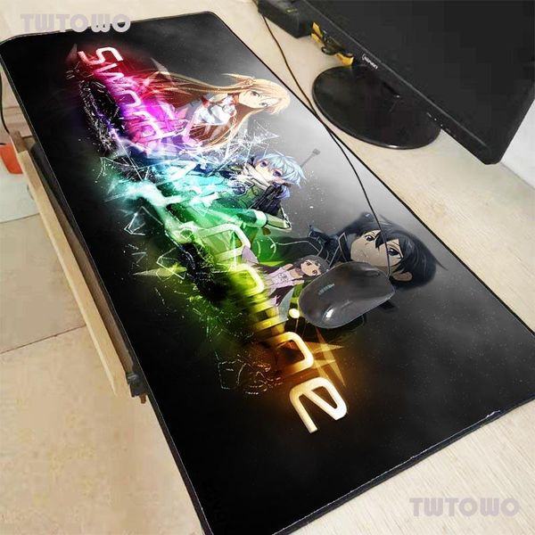 

mouse pads & wrist rests 900x400x2mm sword art online sao anime pad gamer large lock edge gaming mousepad xxl lapdesk mat keyboard