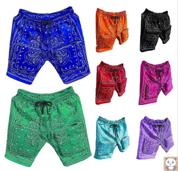 

work clothes high street men's casual shorts pattern hip hop, White;black