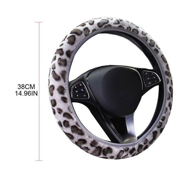 

steering wheel covers 3pcs/set fashion leopard printed cover hand brake gear protective for car auto accessories t3ef