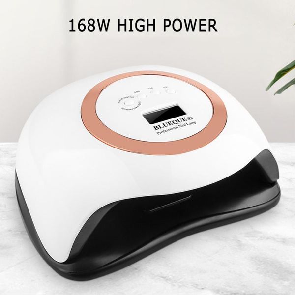 

nail art kits 168w led lamp for manicure 42led dryer machine uv curing gel polish with motion sensing lcd display