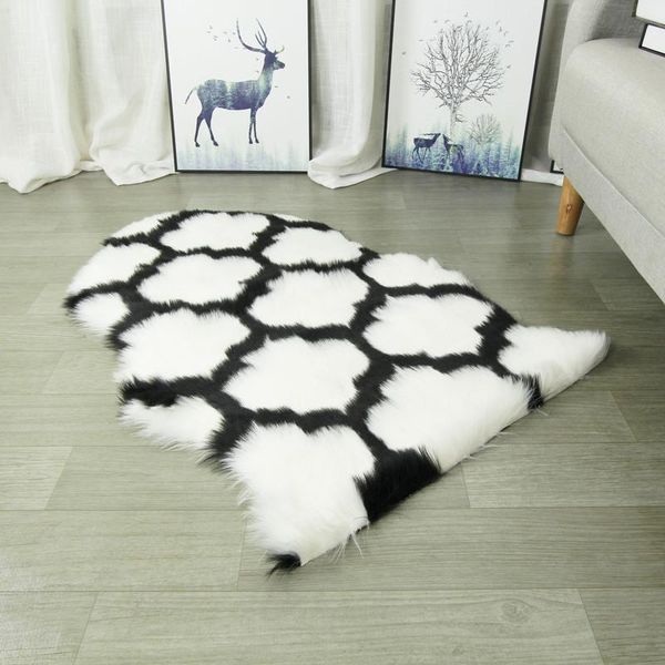 

carpets luxury artificial sheepskin rugs living room bedroom mat wool warm hairy carpet seat covers washable doormat