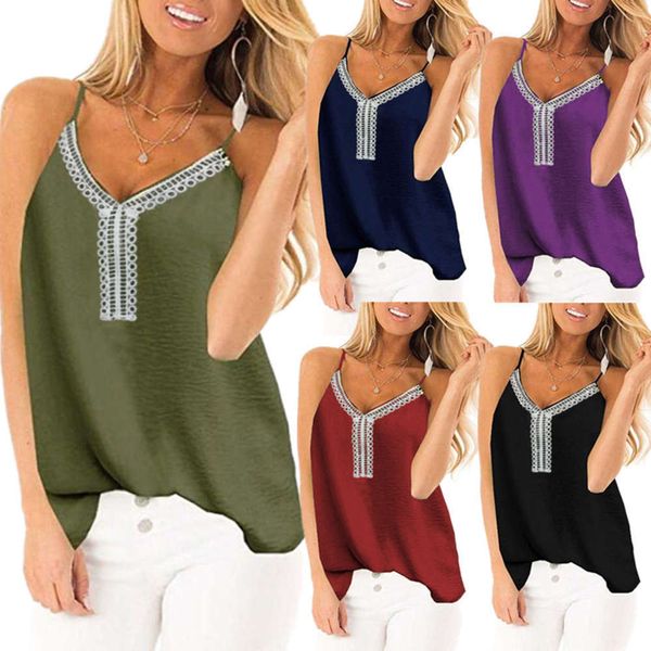 

t-shirt women's off shoulder sleeveless v-neck suspender vest c0lq, White