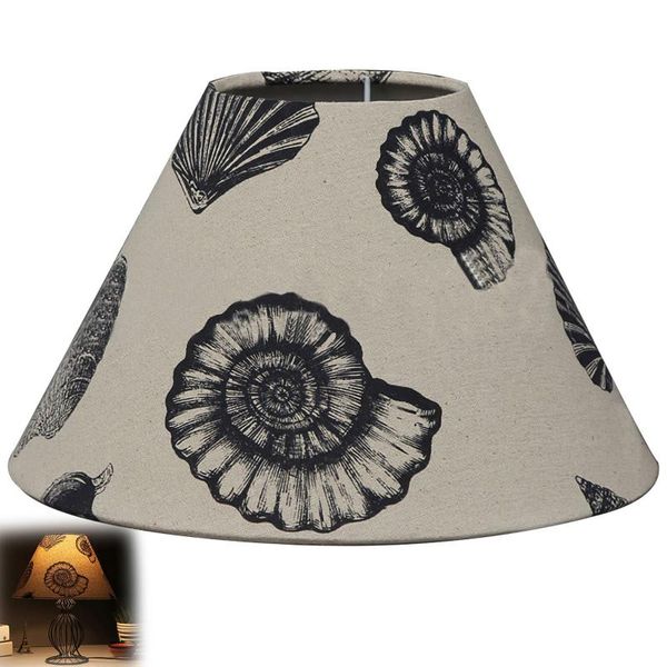 

lamp covers & shades chimney house cover desklinen lampshade conch starfish pattern fabric beige table light wall