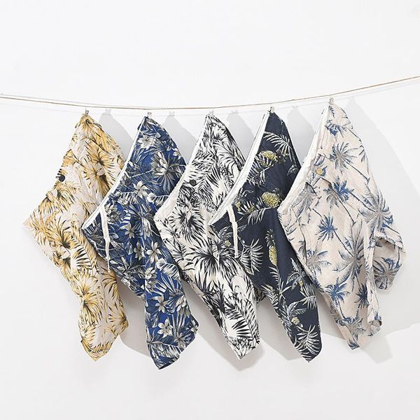 

pure linen shorts for men classical knee length pineapple coconut tree print pants plus size summer men's, White;black