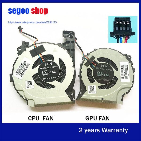 

original gpu cpu cooling fan cooler for pavilion 15-cx0058wm 15-cx 15-cx0068tx fkka dfs501105pr0t fkk9 tpn-c133 lappads