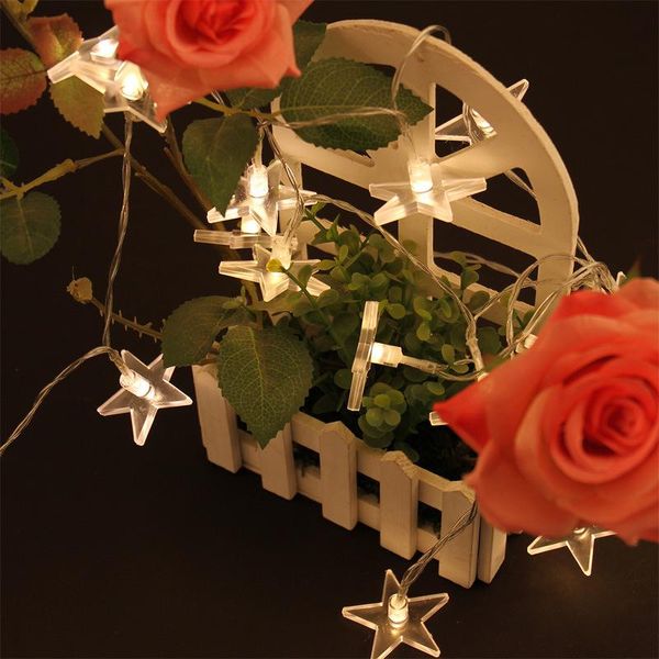 

strings star led string lights transparent leds light for outdoor holiday garden decors warm white festoon european fashion guirlande