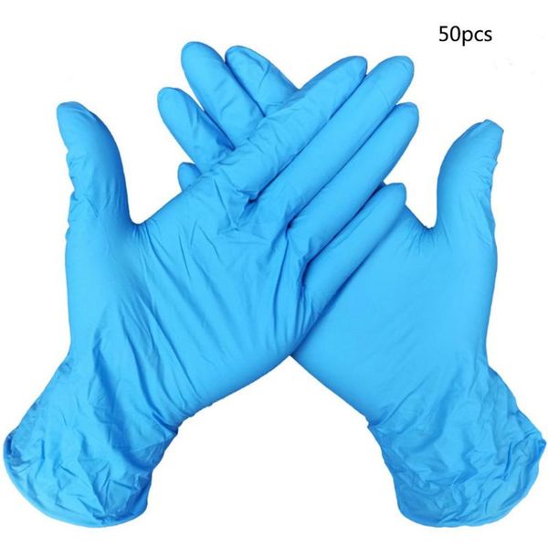 

rubber nitrile 9 inch gloves disposable protective universal cleaning work finger 50/100pcs