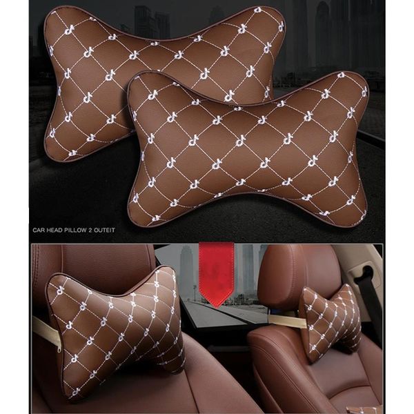 

seat cushions 2pcs/set car neck pillow automobile head rest cushion support