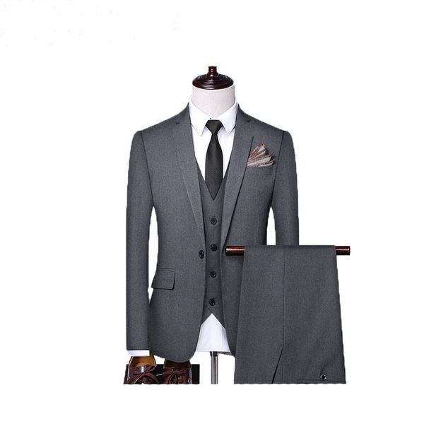 

men's suits & blazers dress suit men slim fit 3 piece groom wedding for black gray mens business 6239 68j8, White;black