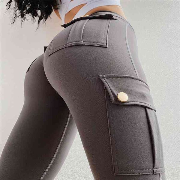 

workout leggings women fashion high waist fitness stretchy black pants gym sport push up leggings wiht pockets sweatpants