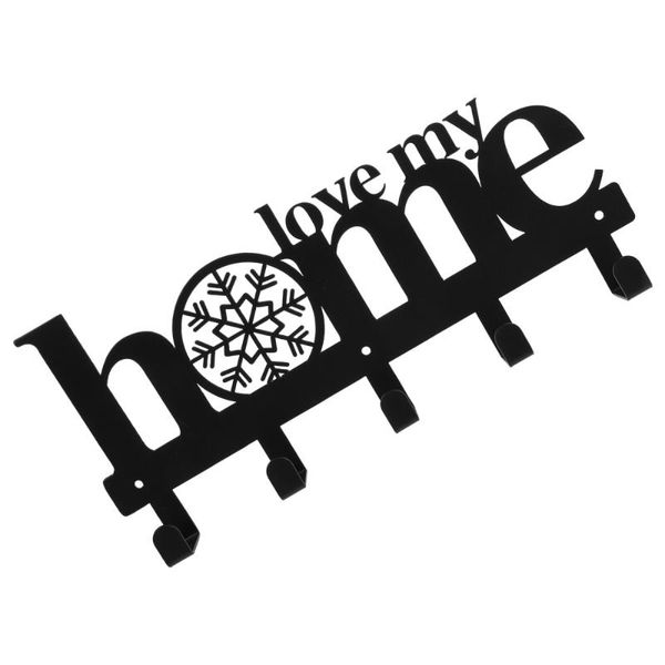 

hooks & rails 1pc practical iron metal key hook clothes storage for door back black