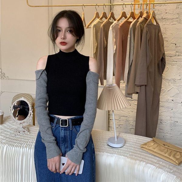 

women's sweaters wholesale 2021 spring autumn winter fashion casual warm nice women sweater woman female ol cropped at136, White;black