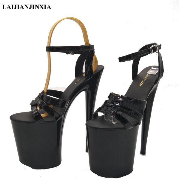 

women shoes size 35-46 summer ladies black white red platforms sandals 20cm thin high heels wedding pumps