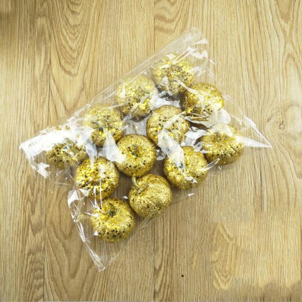 

decorative flowers & wreaths 12pcs simulation small pumpkin foam mini diy artificial handwork halloween decor plastic pumpkins