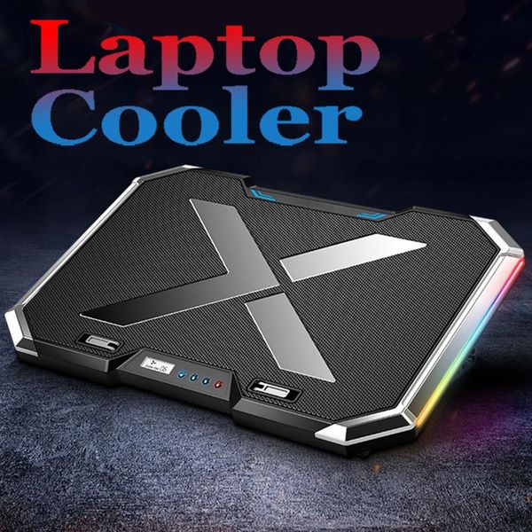 

lapcooling pads ly 18 inch gaming cooler six fan led screen two usb port pad notebook stand for