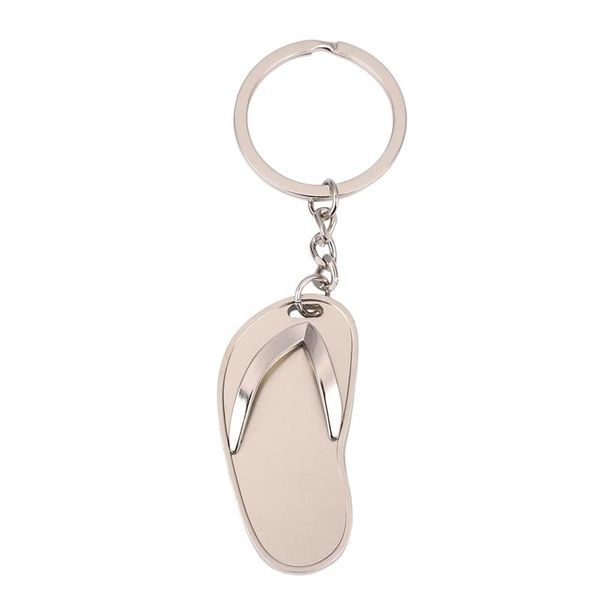 

keychains flip flops shaped pendant metal keychain silver
