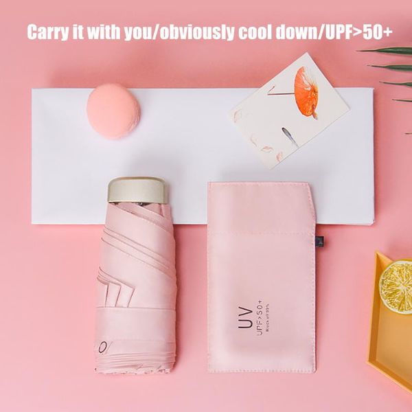 

umbrellas mini umbrella waterproof sun phone size folding durable protection and ultraviolet parasol