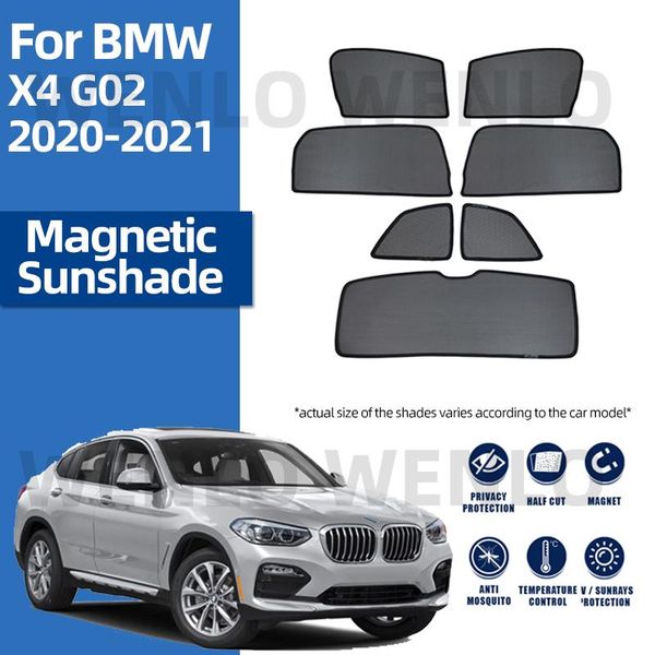 

car sunshade for x4 g02 2021 front side window sun visor uv protection black mesh back curtain cover