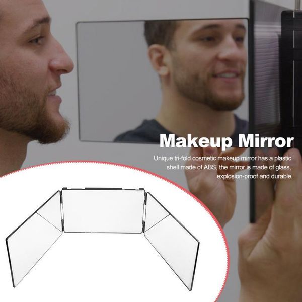 

mirrors 3 way mirror adjustable trifold self hair cutting and styling diy haircut tool for home accessories stage
