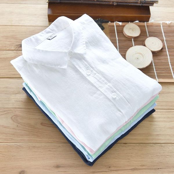 

men's casual shirts men brand clothing shirt s-3xl 5 colors solid white camisa mens 100% pure linen long-sleeved, White;black