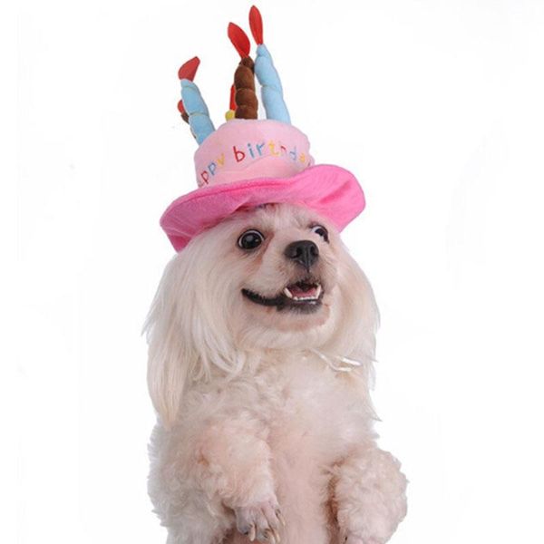 

dog apparel 2 colors arrival puppy birthday cap dogs pet hats caps with cake canddles design supplies accessory