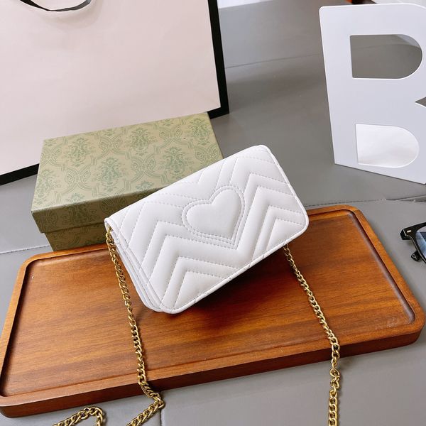 

senior lady diagonal shoulder bag designer embroidered love fashion chain bags textured handbag wf2104152