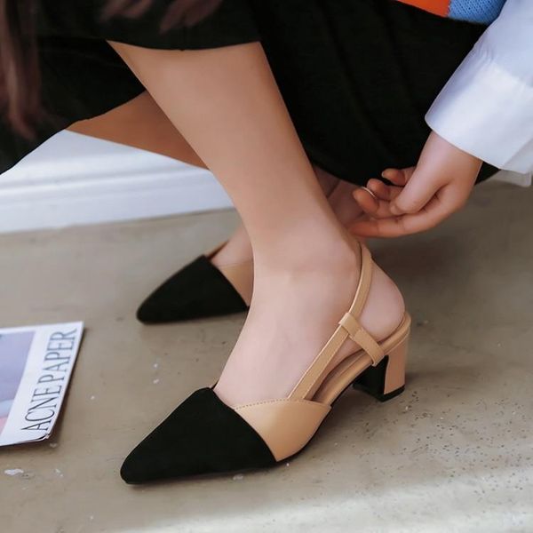 

dress shoes big size 13 14 15 16 17 high heels sandals women woman summer ladies sharp-nosed shallow-mouthed color, Black