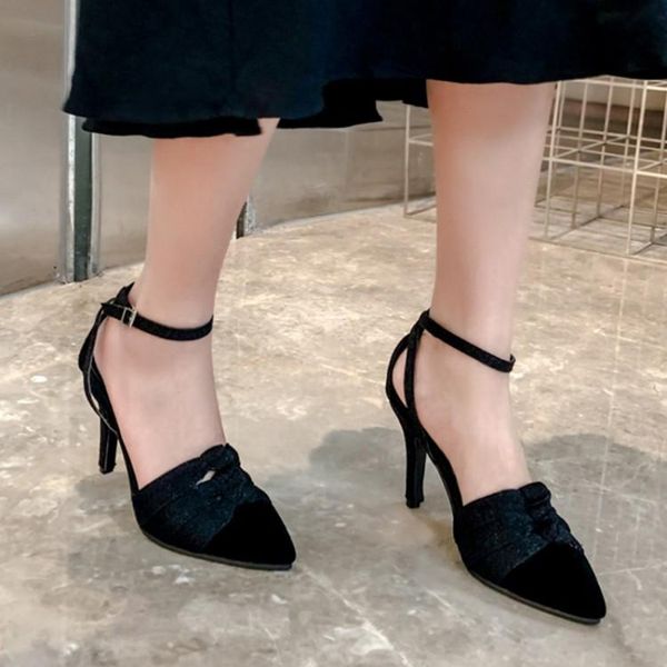 

dress shoes plus size ladies high heels women woman pumps blue patchwork fine-heeled high-heeled single, Black