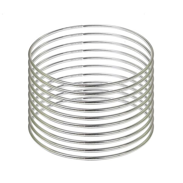 

70%off plated bohemia 2mm coil diy smooth closed imitation silver bracelet accessories ysdk, Black