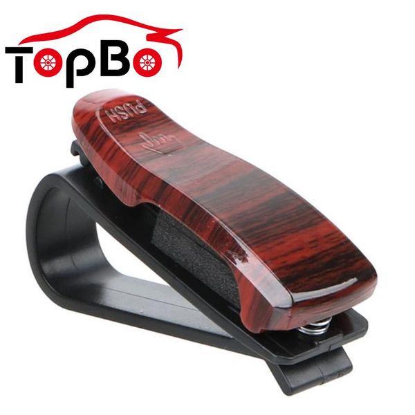 

car sun visor glasses clip wood grain holder eyeglasses auto clamp interior accessories other