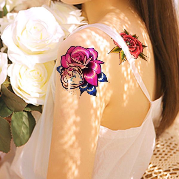

color elk half arm tattoo sticker small fresh animal tattoo sticker calf back