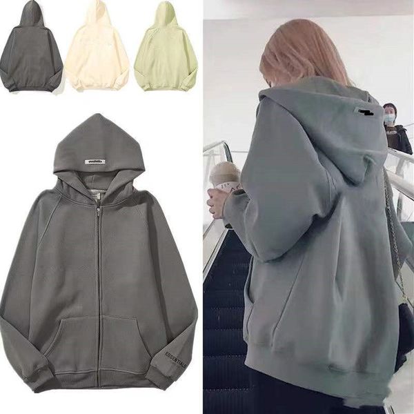 

21ssdesigner warm hooded hoodies mens women ess reflective streetwear pullover sweatshirts loose hoodies lovers clothing, Black