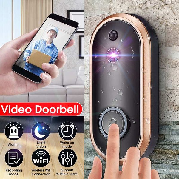 

smart video doorbell wifi camera visual intercom door bells m6 1080p wireless security cam low power consumption remote monitoring