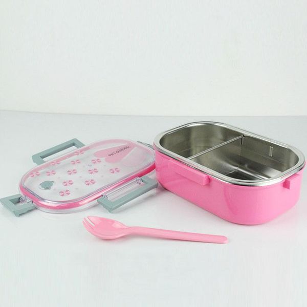 

dinnerware sets korean-style style square stainless steel insulated container-style sealed lunch box customized gifts bento cute