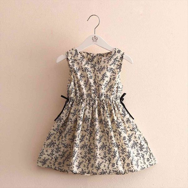 

summer 4 12 years girl dress childrens birthday elegant princess cute full floral print kids sundress tank girls 10 to, Red;yellow