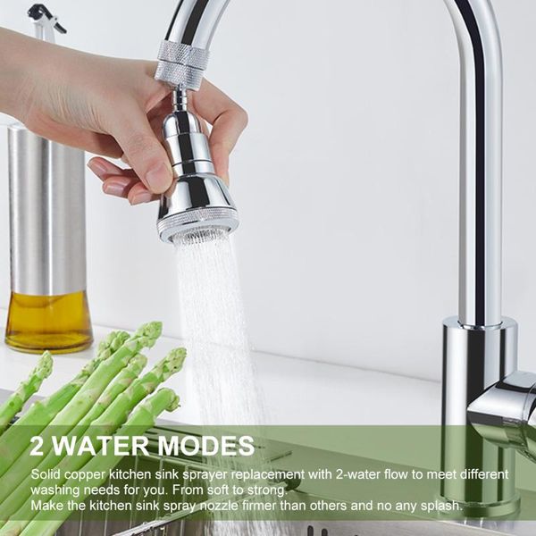 

other faucets, showers & accs kitchen sink 2 modes adjustable anti splash filtering extender water saving faucet aerator no leaking 720 degr