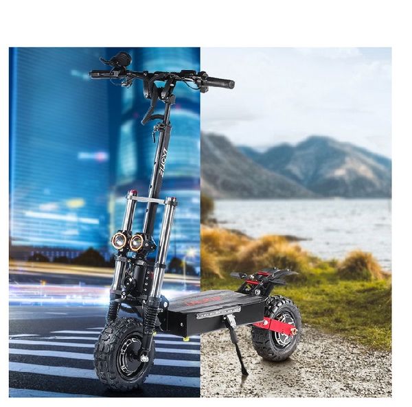 

laotie ti30 landbreaker foldable scooter 60v 38.4ah 21700 battery 5600w dual motor 85km/h speed 140km mileage 200kg bearing - off road tire