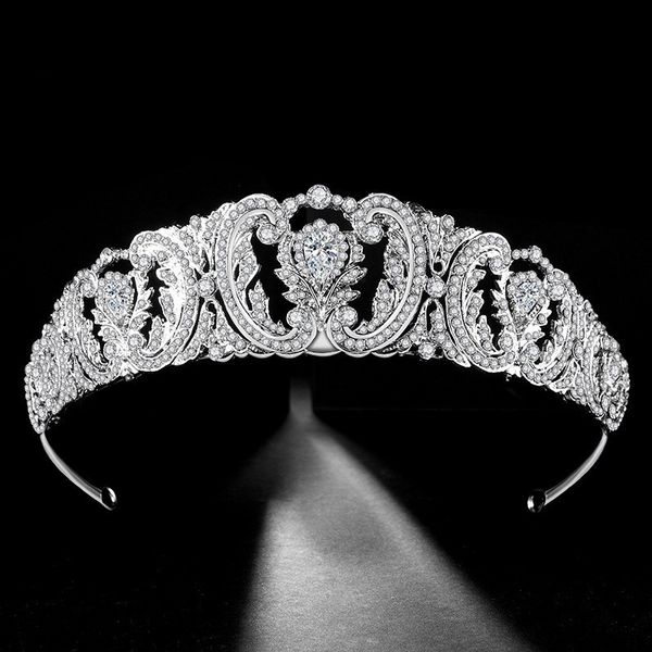 

baroque luxury crystal bridal tiaras crowns for women prom diadem ornaments wedding bride hair jewelry accessories, Slivery;golden