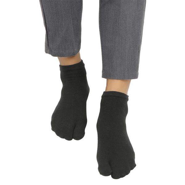 

men's socks 1 pair men cotton household separated-toes soft sports, Black