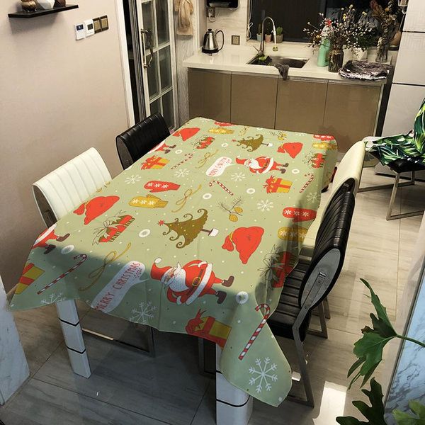 

table cloth christmas cartoon print waterproof tablecloth rectangular cover dining coffee mat for kitchen living room