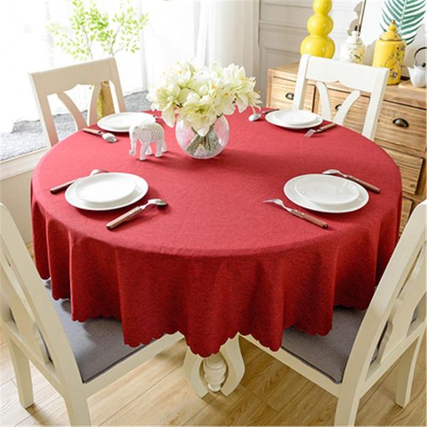

table cloth cotton linen cover round wedding party el for home nordic solid tablecloths decor grey coffee blue