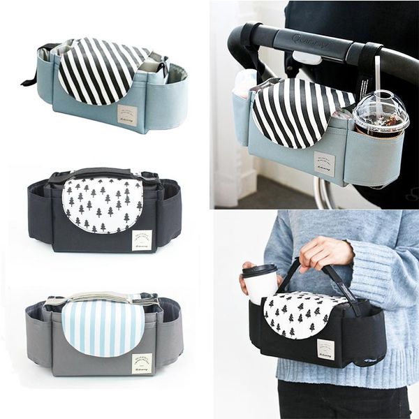 

stroller parts & accessories universal baby organizer bag cup holder buggy pram multipurpose caddy bottle storage mummy bags