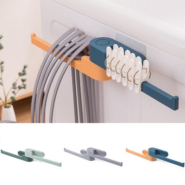 

hangers & racks rotating hanger storage punching multifunctional wall mount clothespin rack folding hanging hvr88