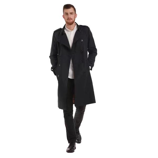 

designer mens jacket trench coat classic kensington version long trenchs coats luxury jackets autumn and winter men fashion streetwear party, Tan;black