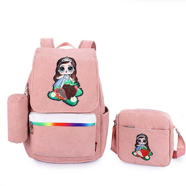 

printed backpack female large capacity travel bag student schoolbag flower bird computer backpack