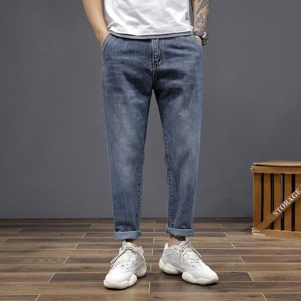 

jeans men's 2021 spring/summer trendy brand casual korean slim, Blue