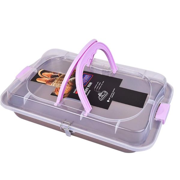 

tools & accessories multifunctional portable baking tray cake bread mould oven household non-stick carbon steel plate kitchen gadget 2021