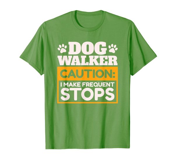 

dog walker i make frequent s - dog walking t-shirt, White;black