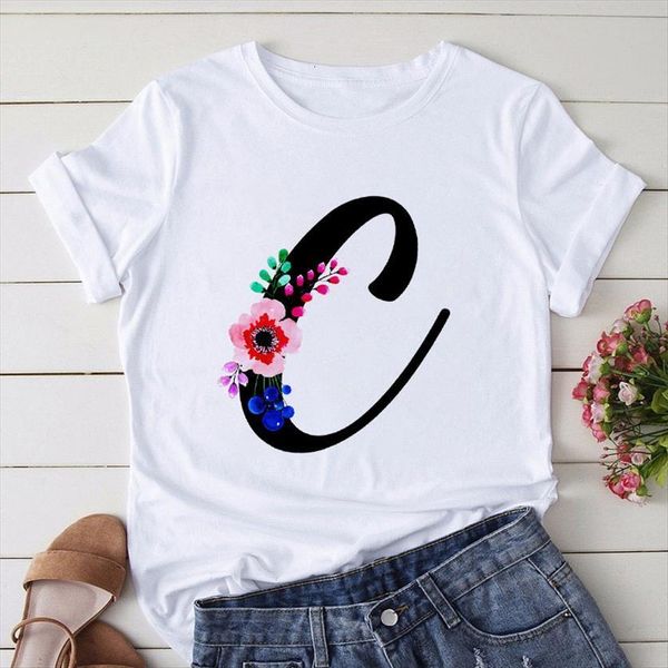 

summer letter printed harajuku women t shirts short sleeved o neck tees girl tee femme, White