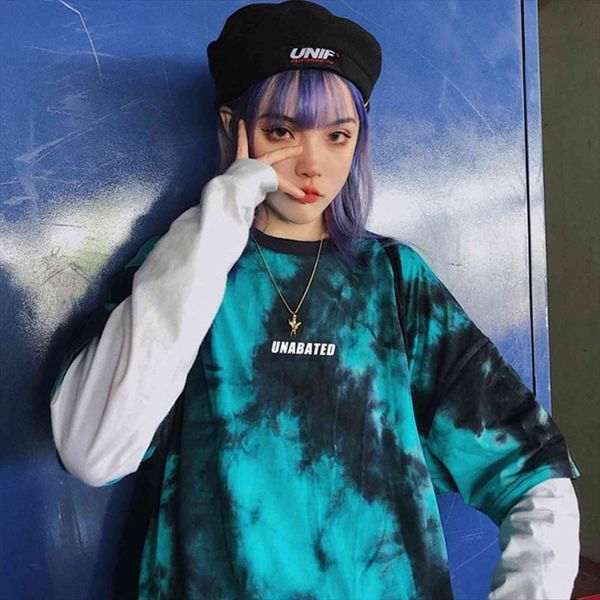 

ins korean tees album womens t shirts hip hop print harajuku tie dye dropshipping clothes vintage punk ulzzang feminina, White